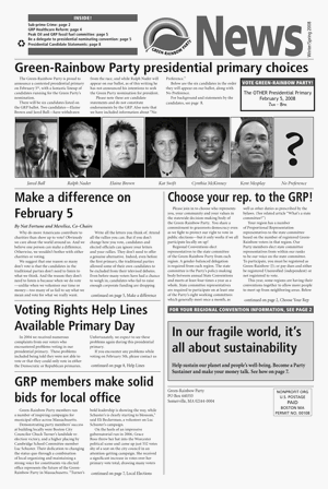 Winter/Spring 2008 GRP Newsletter